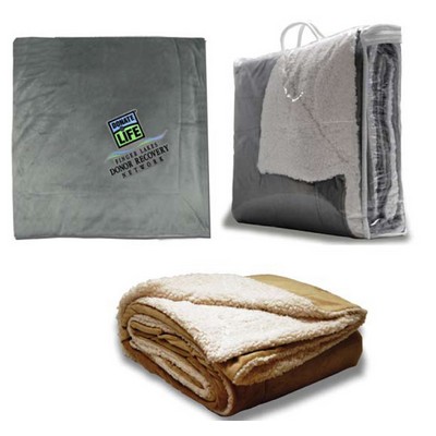 Oversized Micro Mink Sherpa Blankets