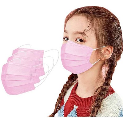 Children's Pink, Premium 3-Ply Disposable Face Mask ***Domestic Inventory Available***