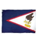 American Samoa Indoor Parade Flag w/Pole Hem & Fringe (4'x6')