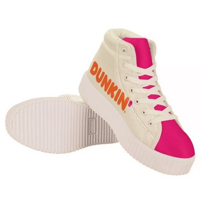 Women's High Top Platform Shoes with full color printing