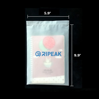 5.9 x 9.9 Inch Matte Frosted Resealable Plastic Bags Zip-Lock Seal Storage Pouch