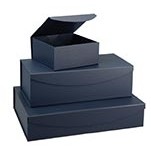 Leatherette Magnetic Navy Blue Box (6"x6"x2 3/4")