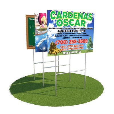 36" x 36" - Yard Signs -4mm Coroplast -Full Color 2 Sides -with H Stakes