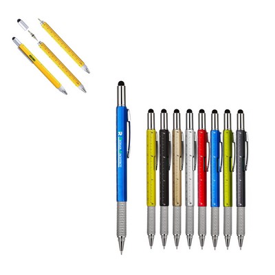 Crew Driver Multi Function Ballpoint Pen 6 in 1 Tool Pen