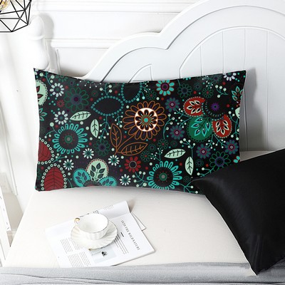 Full Printed 20 x 30 Inch Premium Square Satin Silk Throw Pillowcase - Envelope Closure