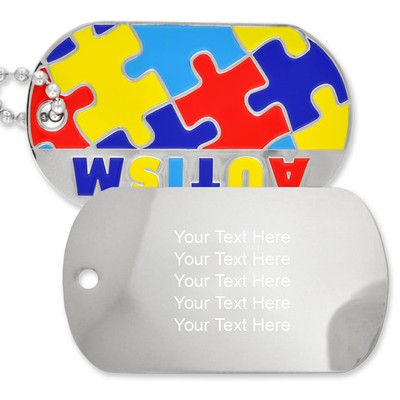 Autism Awareness Dog Tag - Engravable