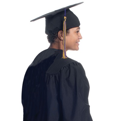 Black Bachelor Cap & Gown Set with Tassel