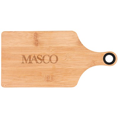 The Genoa 14-Inch Bamboo Cutting Board With Handle