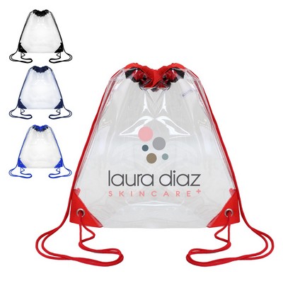 Clear Stadium Security Drawstring Backpack