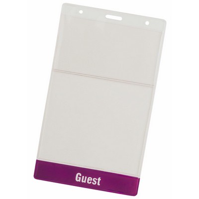 Credential Holder w/ 2 Card Pockets & Bottom Extension