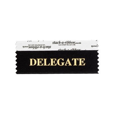 Delegate Stk A Rbn Black Ribbon Gold Imprint