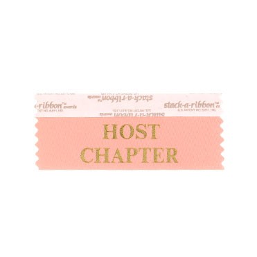 Host Chapter Stk A Rbn Rose Ribbon Gold Imprint