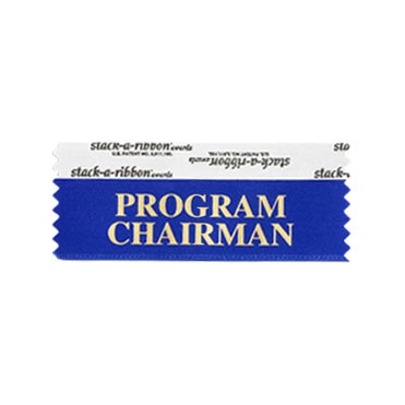 Program Chairman Stk A Rbn Blue Ribbon Gold Imprint