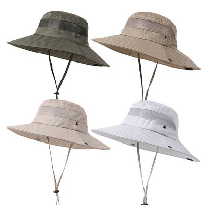 Cap Circumference:22"-24"(Adjustable ),Wide Brim Sun Fishing Bucket Hat