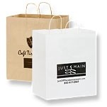 Short Run Imprinted Natural Kraft Carry Out Bag (14½"x9½"x16¼")