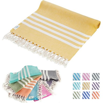 39"x71" Cotton Turkish Beach Bath Towel