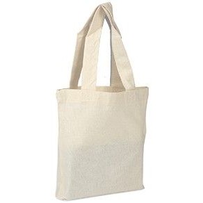 100% Cotton Sheeting Small Economy Tote w/Mini Gusset