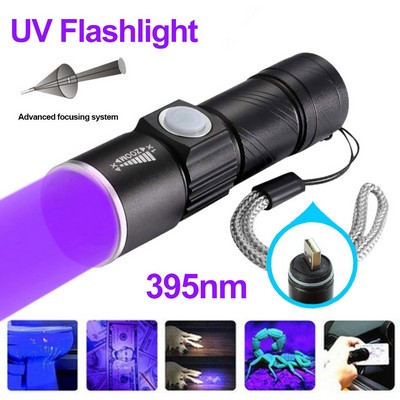 Mini UV LED Flashlight Fluorescent Jade Money Detector