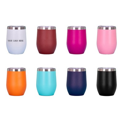 12 Oz Egg Shaped Metal Tumbler