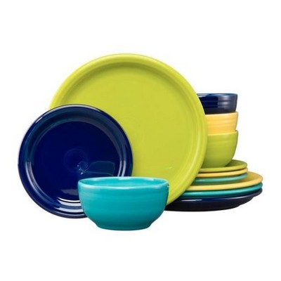 Fiesta Service 12 PC Bistro Cool Plates & Bowls