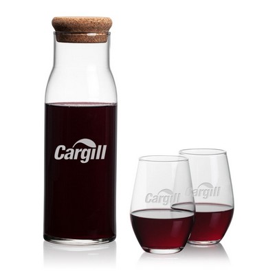 Aviston Carafe & 2 Vale Stemless Wine