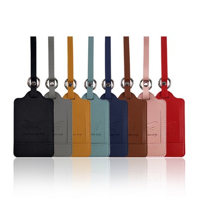 PU Leather Baggage Luggage Tag Name ID Label