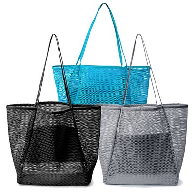 Mesh Beach Tote Womens Shoulder Handbag