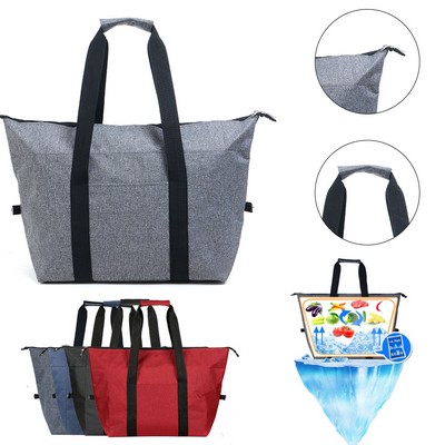 Foldable Reusable Large-Capacity Supermarket Insulation Shopping Cooler Bag