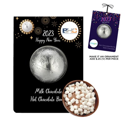 New Years Hot Chocolate Bomb Billboard Card - Milk Chocolate