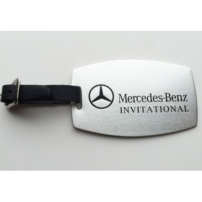 2" x 3" Aluminum Luggage / Golf Bag Tag with Die Struck/Color filled imprint. Made in the USA.