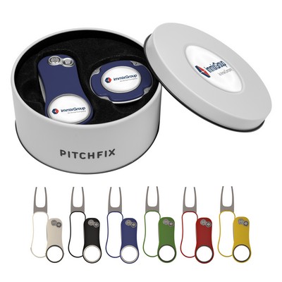 Pitchfix XL 3.0 Golf Divot Tool Deluxe Gift Set w/ Multimarker Chip