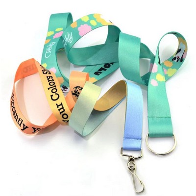 3/8 Full Color Polyester Lanyard