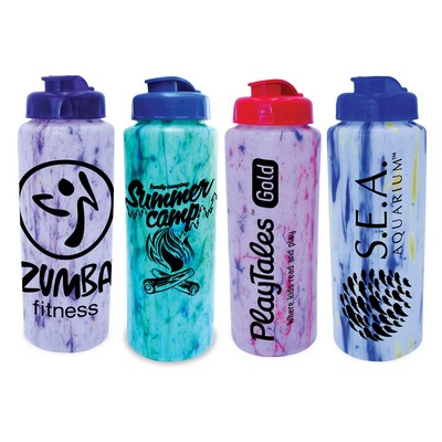 32 Oz. Confetti Sports Bottle w/Flip Top Cap