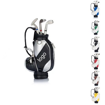 Golf Pens And Golf Bag Desk Organizer