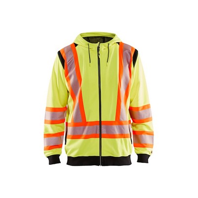 Blaklader Hi-Vis Yellow/Orange Premium Zip Up Sweatshirt