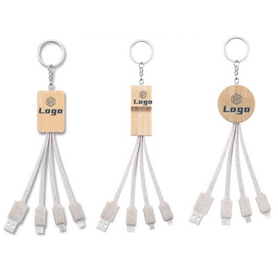 3-in-1 Charging Cable with Keychain