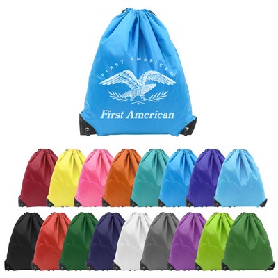 210D Polyester Drawstring Bag - (14in W x 17in H)