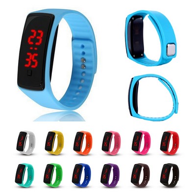 Silicone wristband LED Electronic Watch