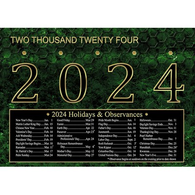 Green Marble 2024 Calendar