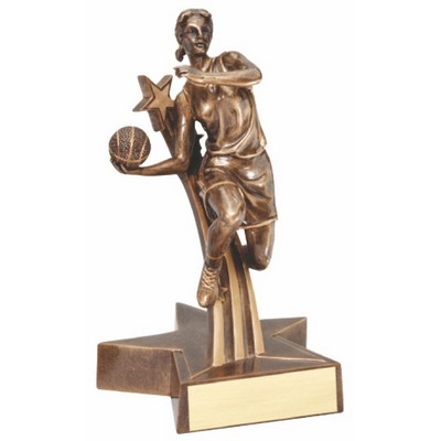 6 1/2" Male or Female Basketball Resin Trophy