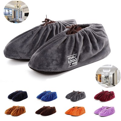 Non-Slip Reusable Flannelette Shoe Cover