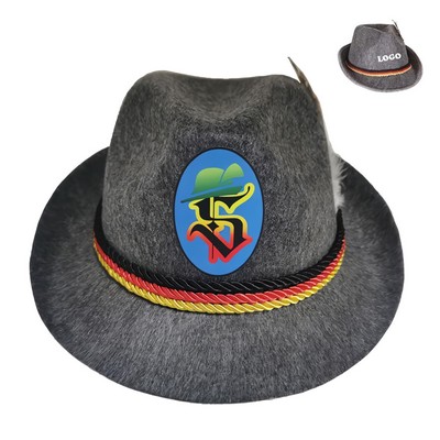 Bavarian Style Alpine Fedora for Oktoberfest Celebrations