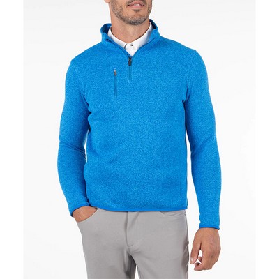 Bobby Jones Performance Heathered 1/4 Zip Fleece Pullover