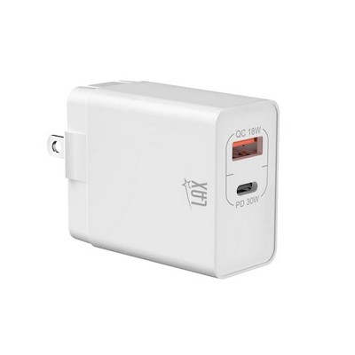 USBPD 30W Wall Chargers - White (Case of 96)