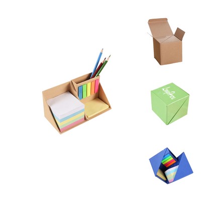 Kraft Paper Cube Sticky Notes Set