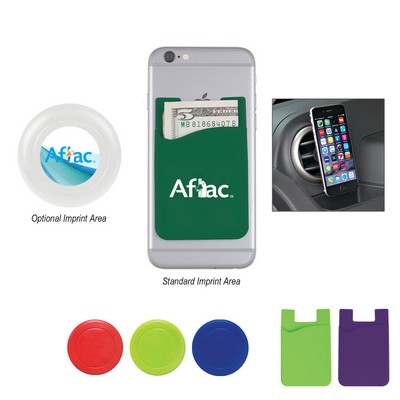 Silicone Magnetic Auto Air Vent Phone Wallet