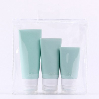 Leak-Proof Silicone Travel Bottle Set (3 Pcs)