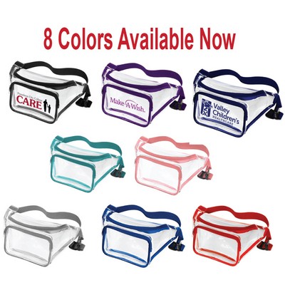 Clear Fanny Pack With Two Zipper Pockets