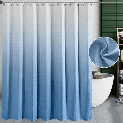 Stylish Weave Shower Curtain - Waterproof and Durable Design