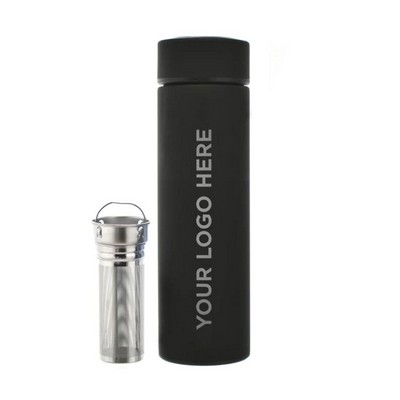 GROSCHE CHICAGO Soft Touch, Tea and Water Infuser Stainless Steel Flask |15.2 FL OZ/450 ML